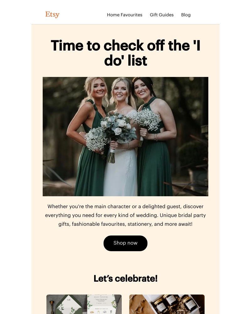 Etsy - Navigating nuptials