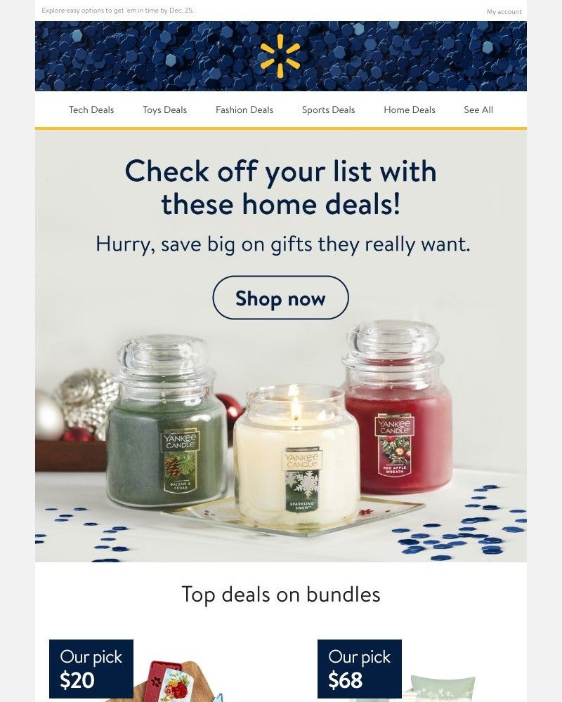 Walmart - Need gifts quick? Snag these home DEALS. π π¨