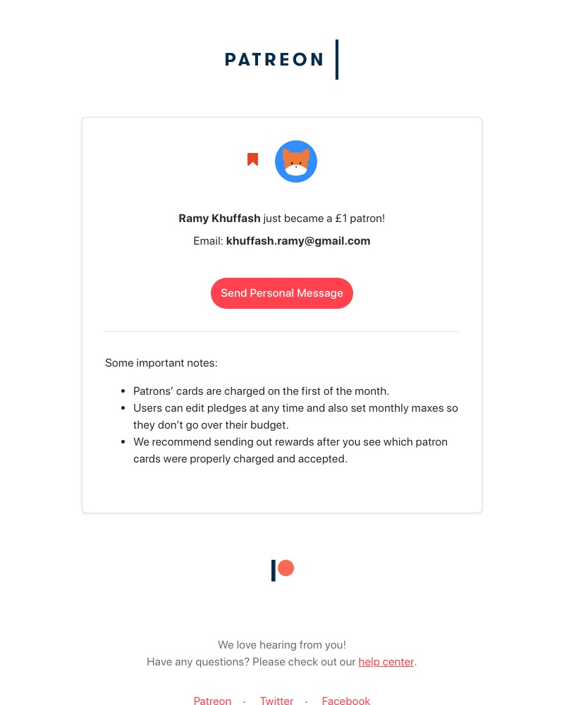 Patreon - New £1 patron! 🎉 Meet Ramy Khuffash