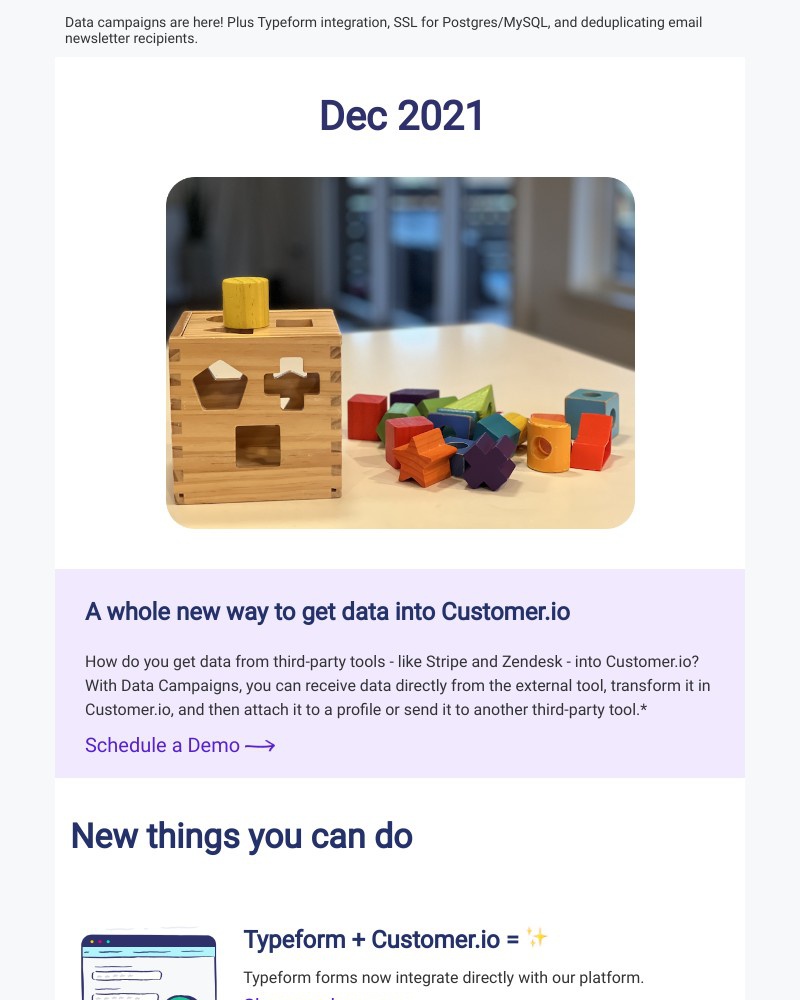 Customer.io - New: a workflow for data of all shapes + sizes