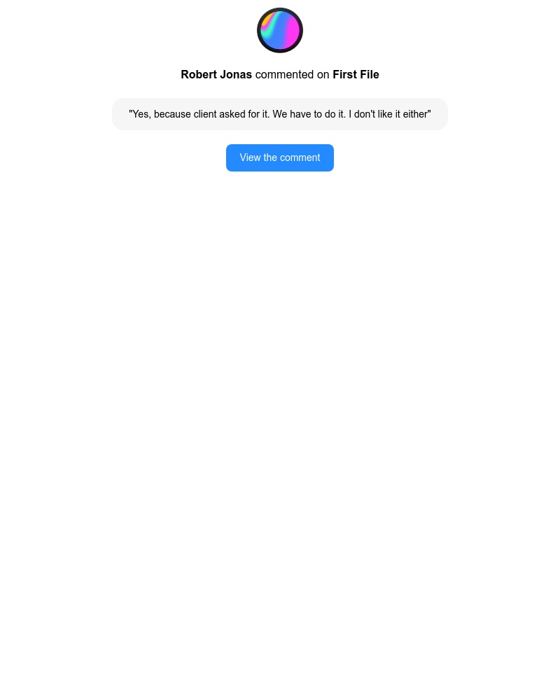 Spline - New comment was created on your file!