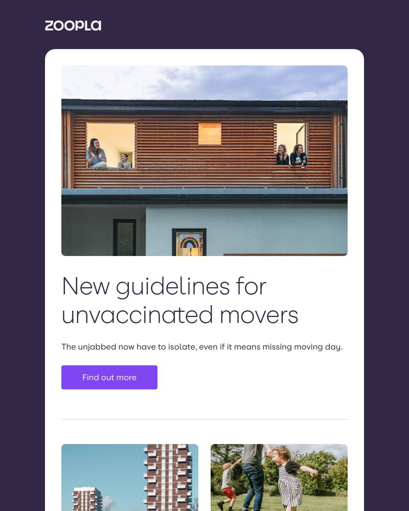 Zoopla - New Covid-19 guidelines for unvaccinated renters