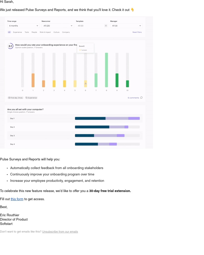 Softstart - ⚡ New feature alert: Pulse Surveys and Reports with a 30-day free trial extension!