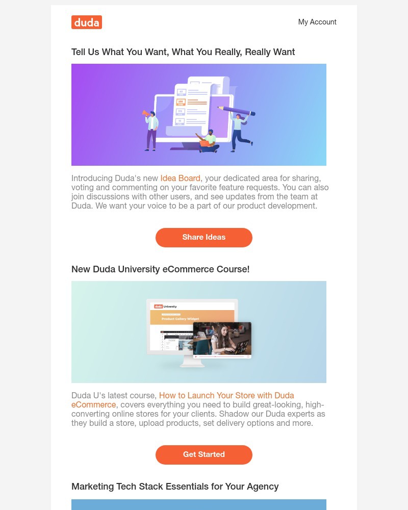 Duda - New Idea Board 💡 New Duda U eCommerce Course 🎓 & More