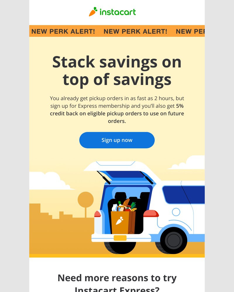 Instacart - New Instacart Express perk alert!