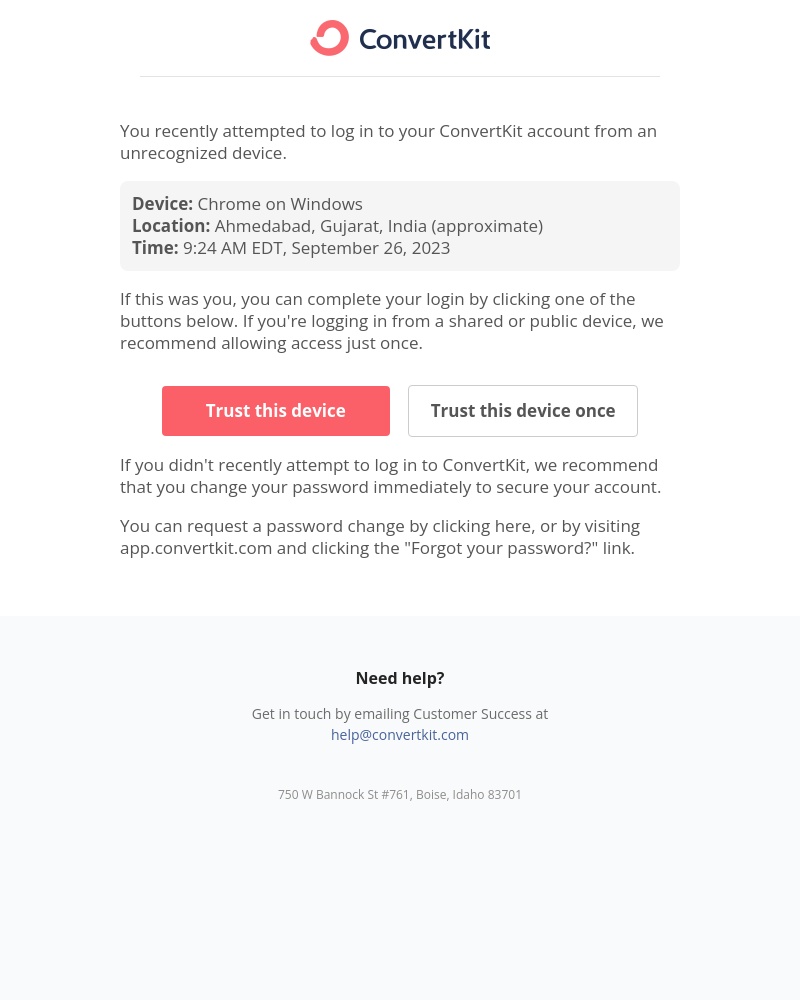 Kit - New login to your ConvertKit account