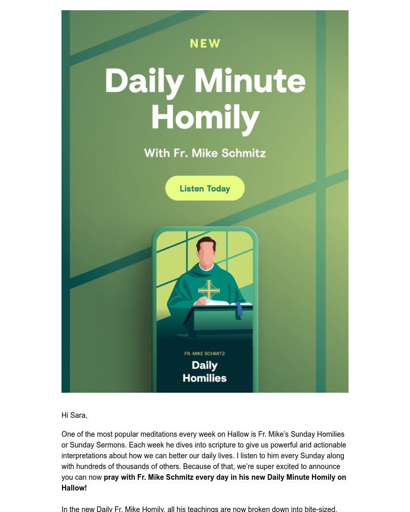 Hallow - New on Hallow: Fr. Mike Daily!