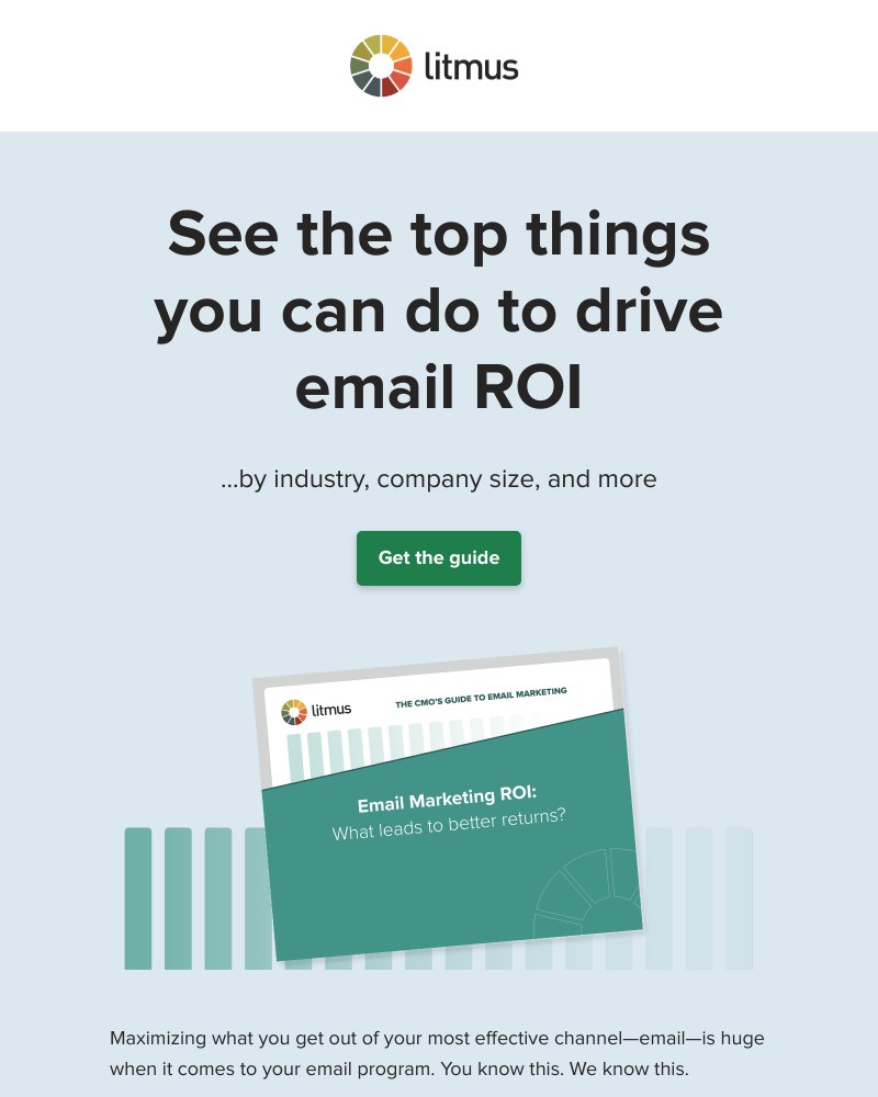 Litmus - New report: What drives the highest ROI for email?