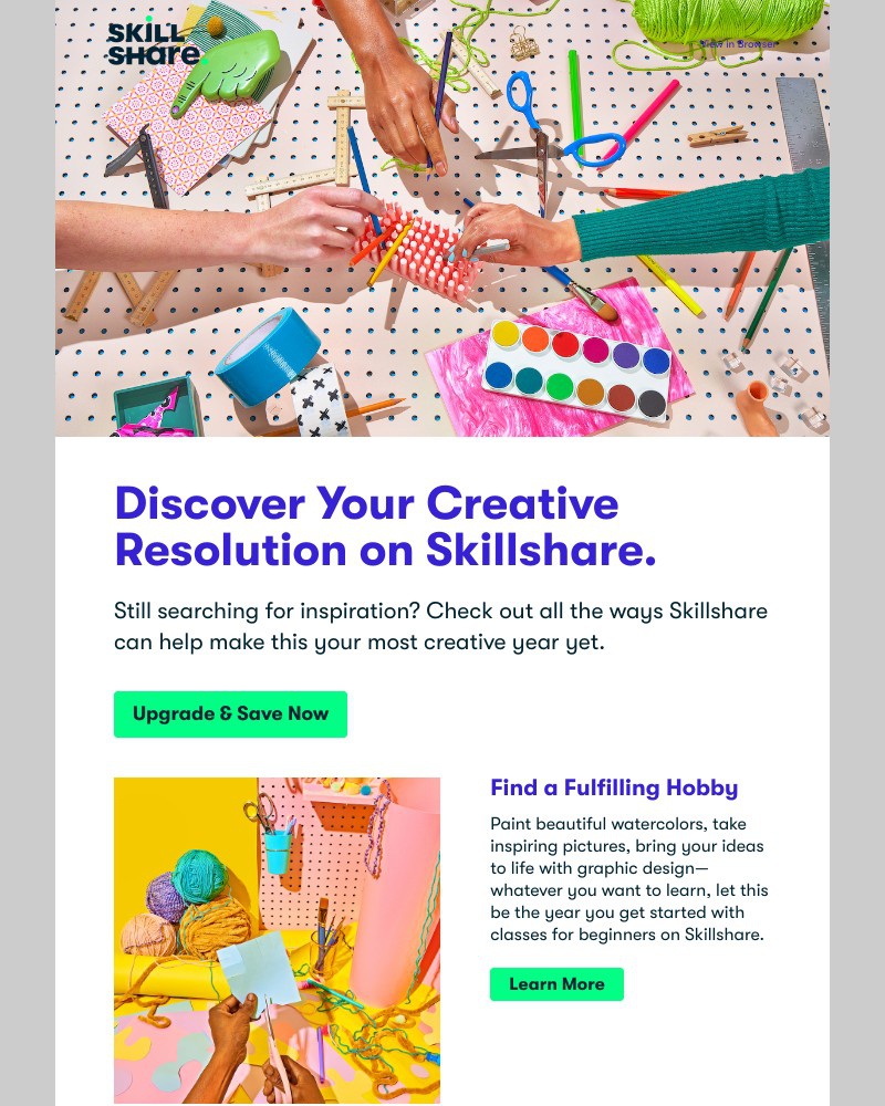 Skillshare - New Year, New You, New Creative Passions on Skillshare