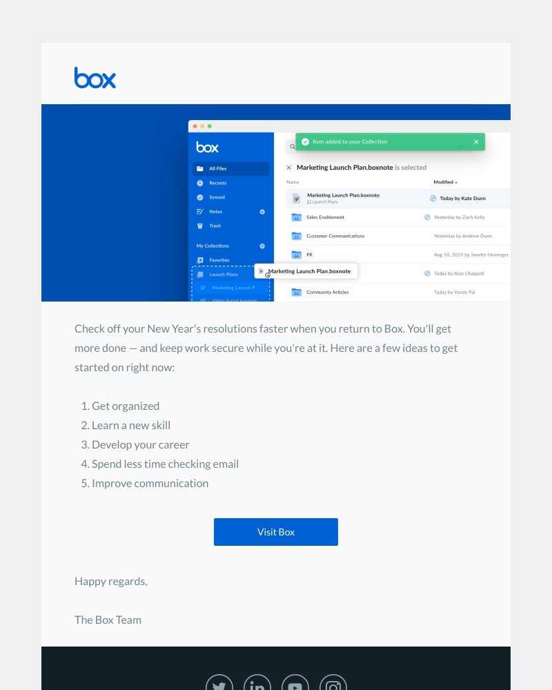 Box - New Year's resolutions you can knock out in minutes