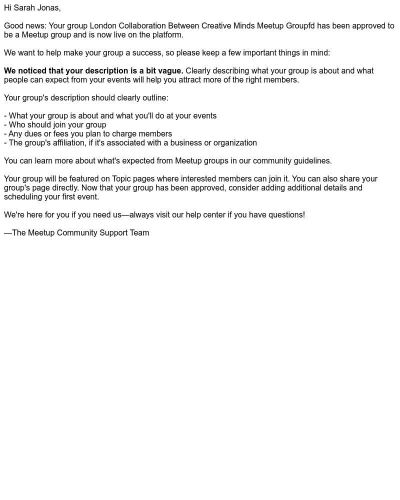 Meetup - News about your Meetup group