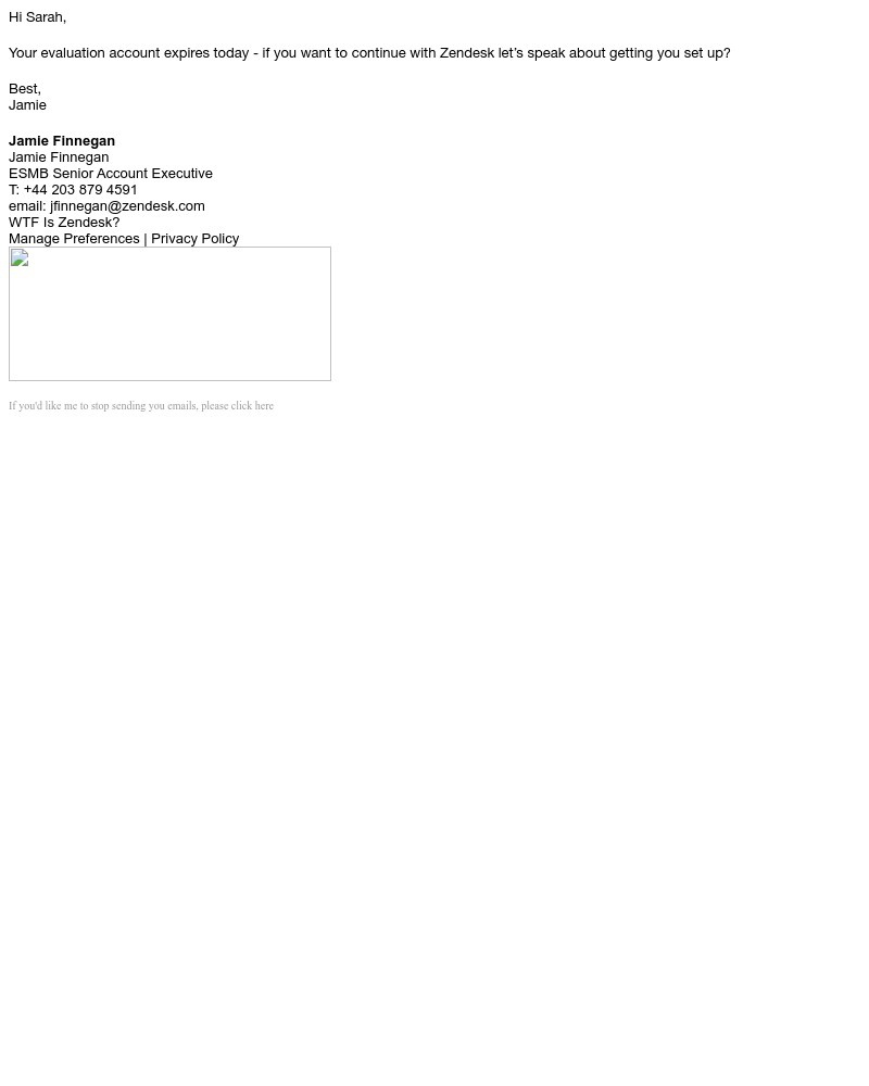 Zendesk - Next steps