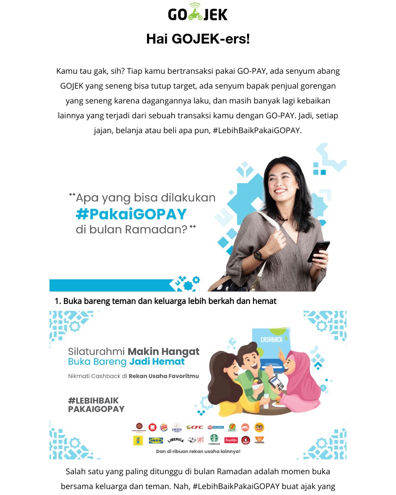 Go-Jek - Nikmatin promo Ramadan #LebihBaikPakaiGOPAY
