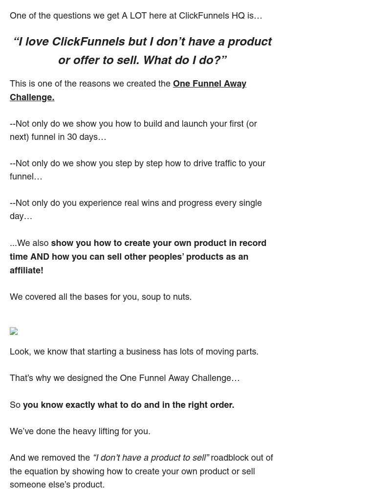 ClickFunnels - No product to sell? NO PROBLEM!