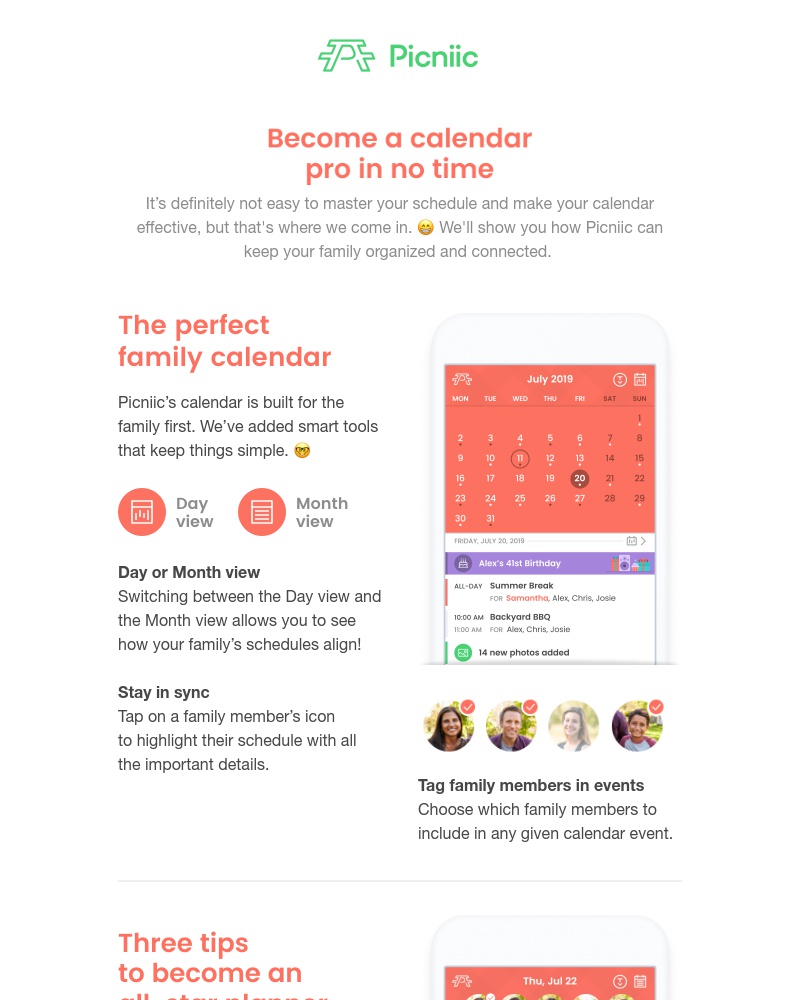Picniic - Not a regular calendar, itโs a cool calendar ๐ย