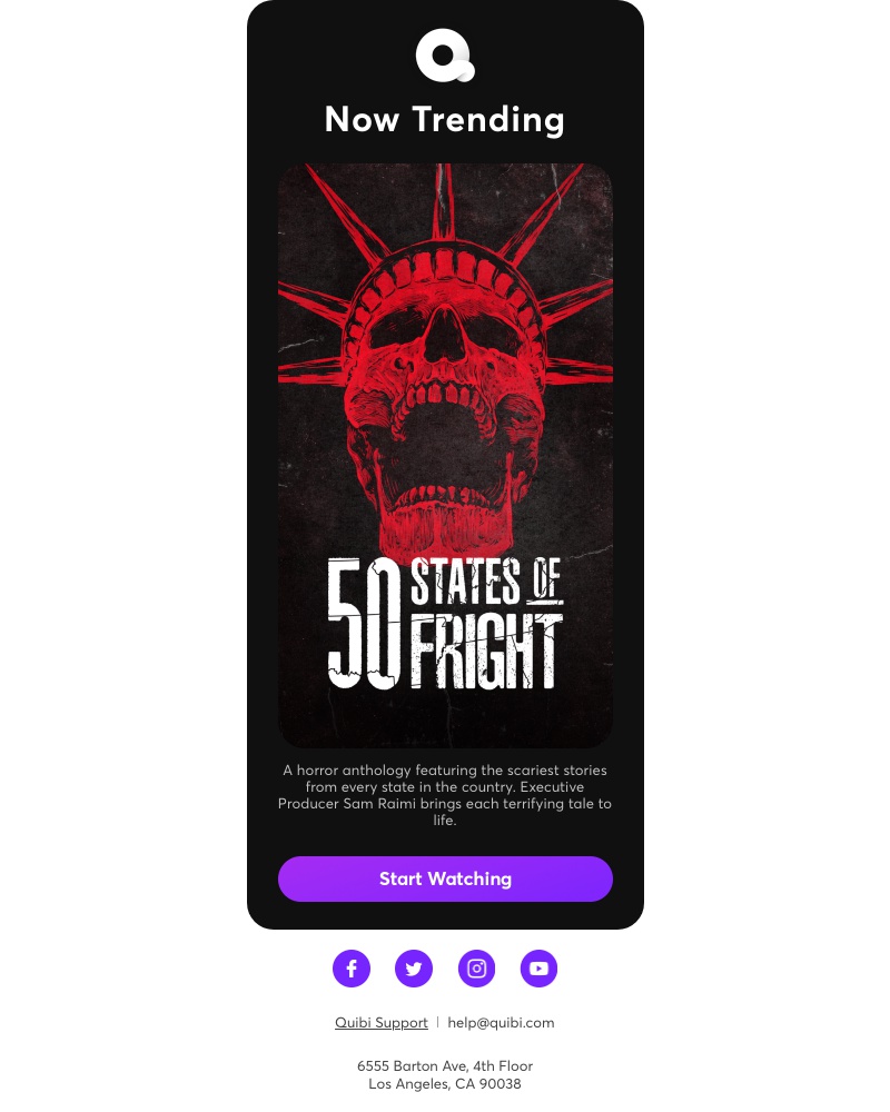 Quibi - Now Trending on Quibi: 50 States Of Fright