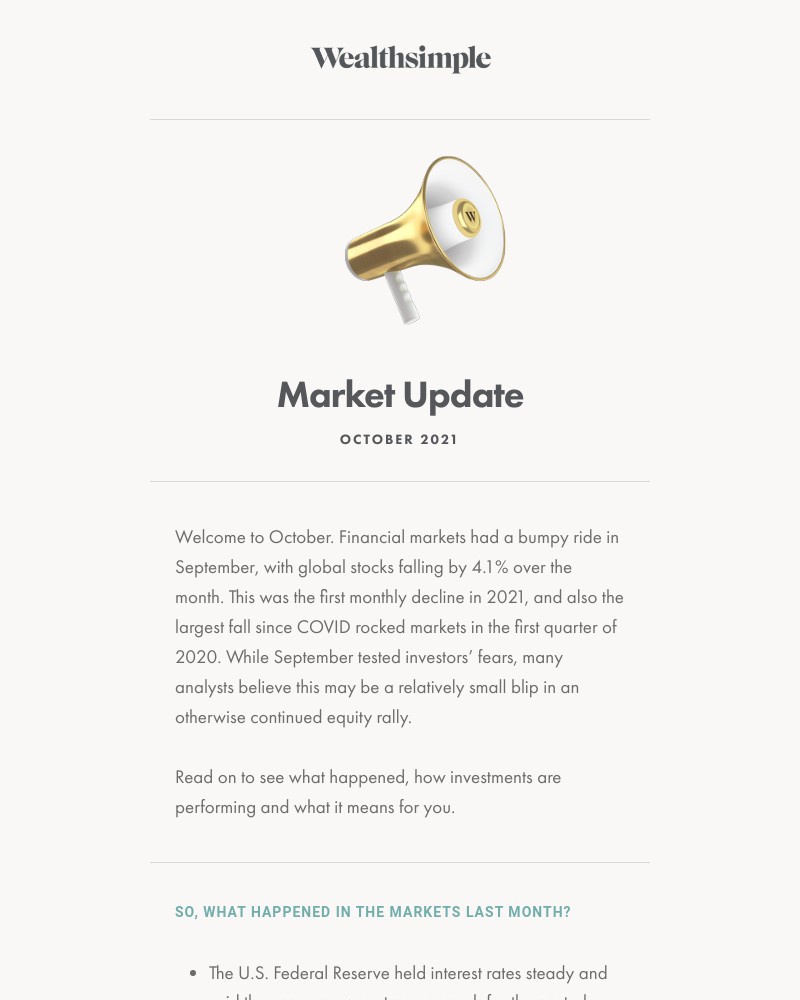 Wealthsimple - October Market Update