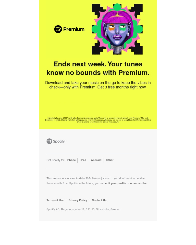 Spotify - Offer ends next week