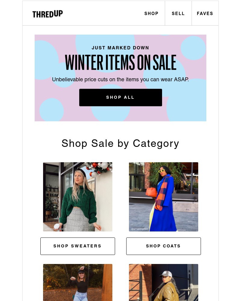 thredUP - ❄️ ON SALE: Winter must-haves