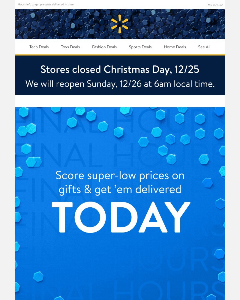 Walmart - Order TODAY & get it TODAY π