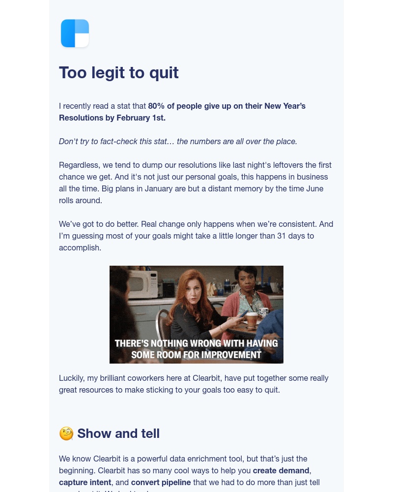 Clearbit - Our January has been anything but dry (Monthly Newsletter)