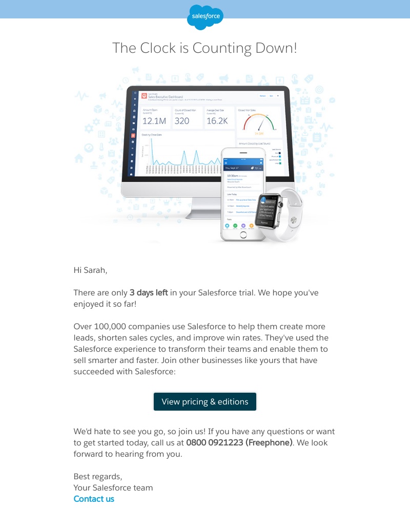 Salesforce - Our time together is almost up. Let’s keep going!
