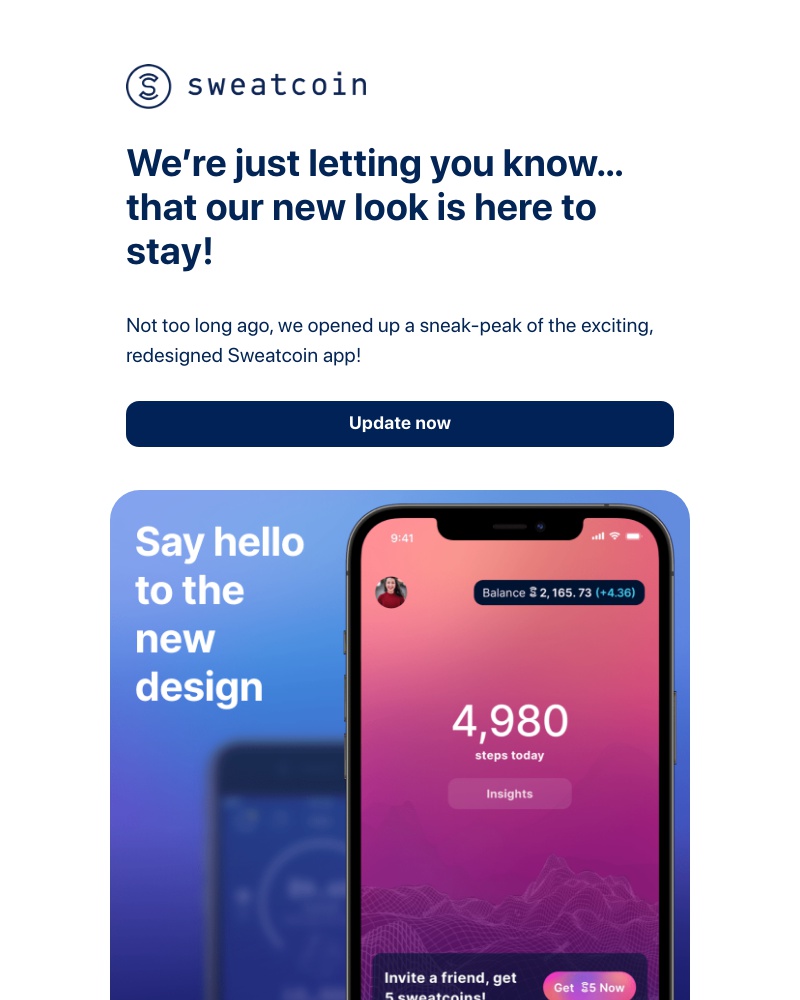 Sweatcoin - Out with the old, in with the new