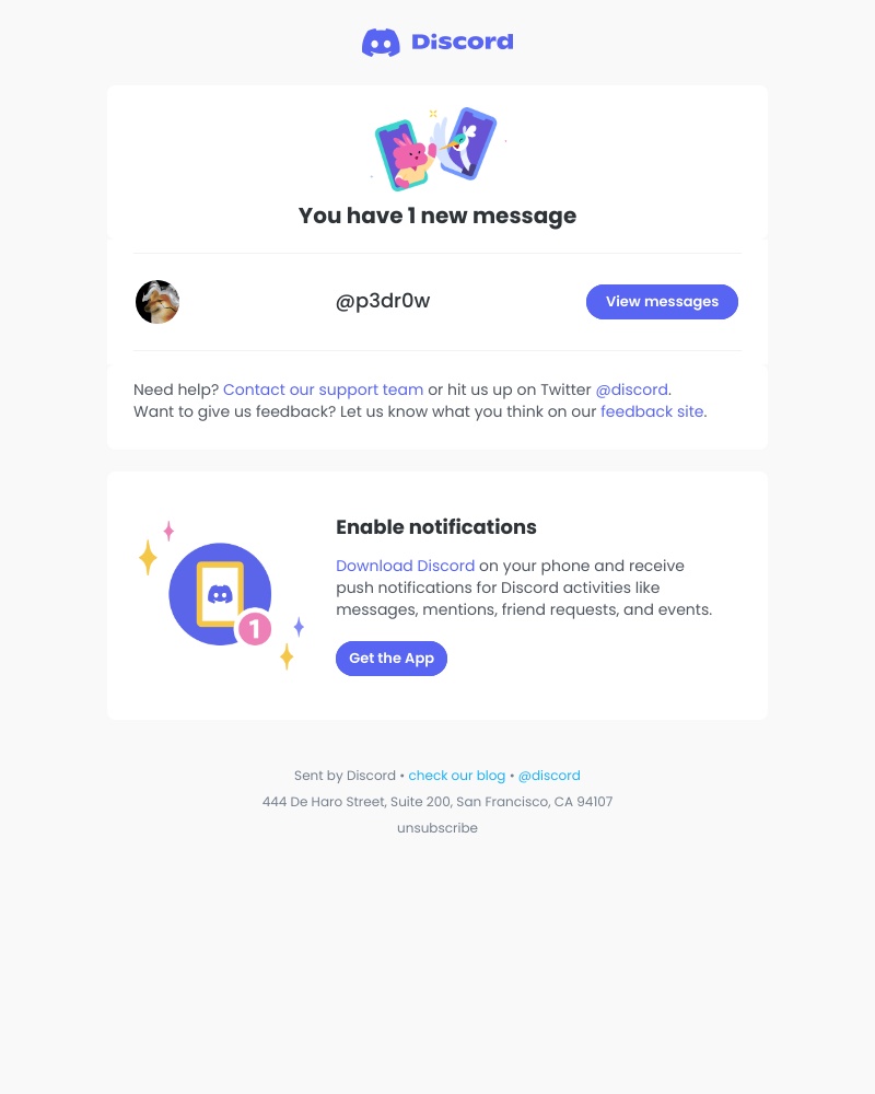 Discord - p3dr0w sent you a message