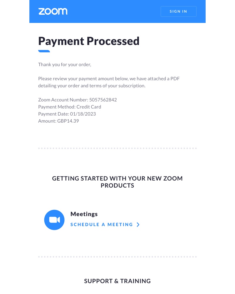 Zoom - Payment Processed for 5057562842