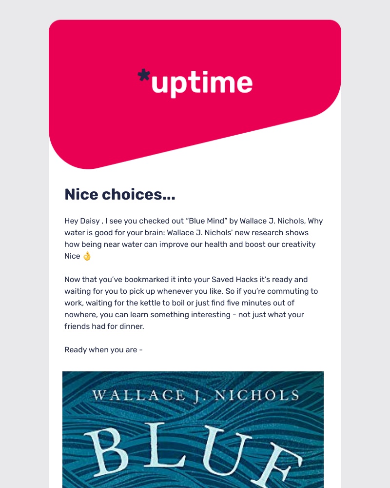 Uptime - Pick up where you left off 💪