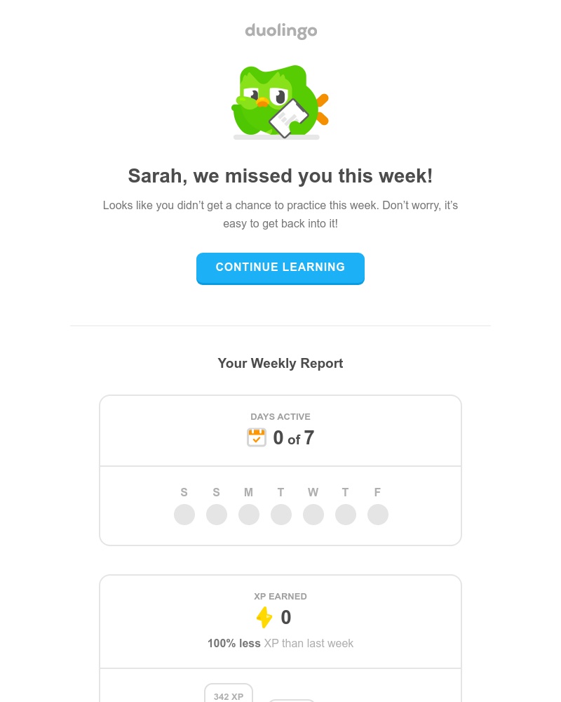 Duolingo - Pick up your French progress next week! ๐