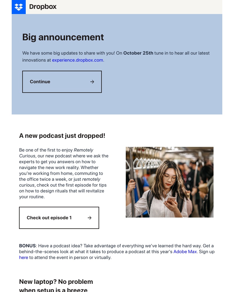 Dropbox - Please read: We have some major updates
