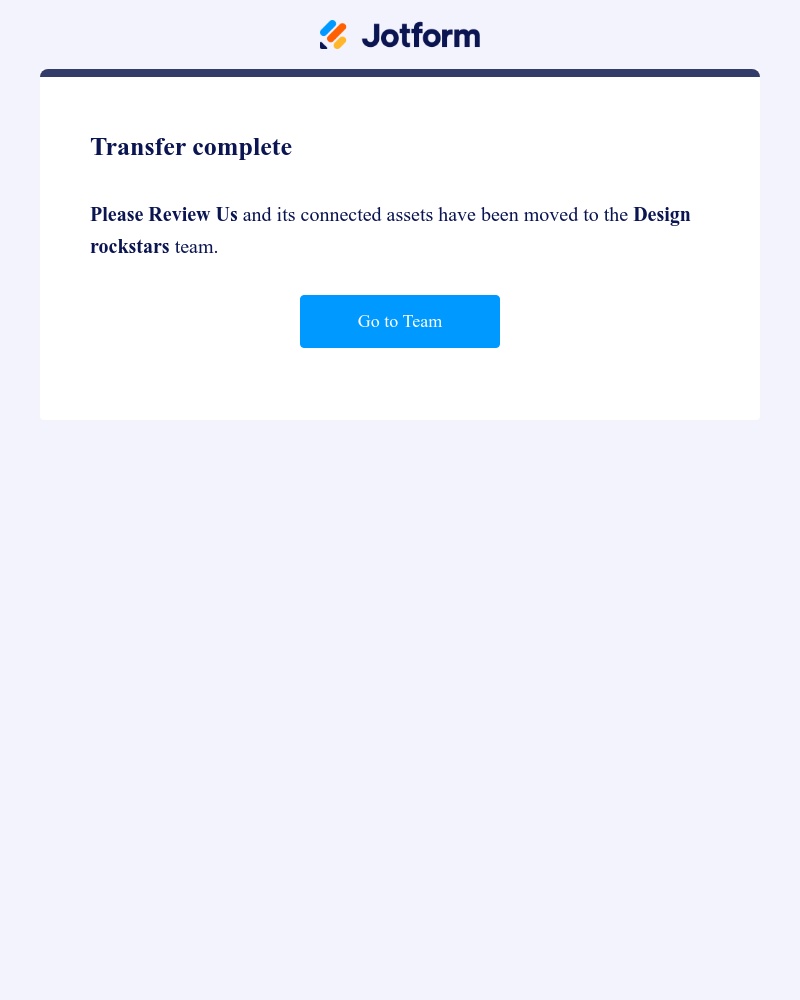 Jotform - Please Review Us was moved to Design rockstars