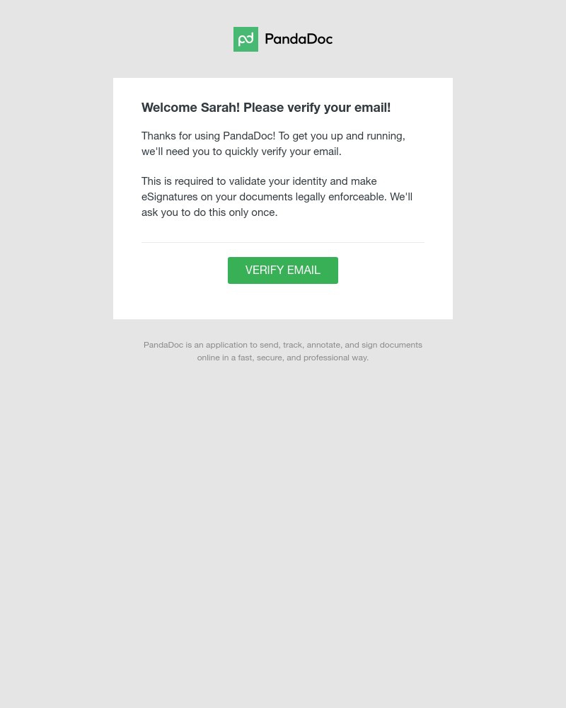 PandaDoc - Please verify your email (July 20, 2021, 12:23 p.m.)