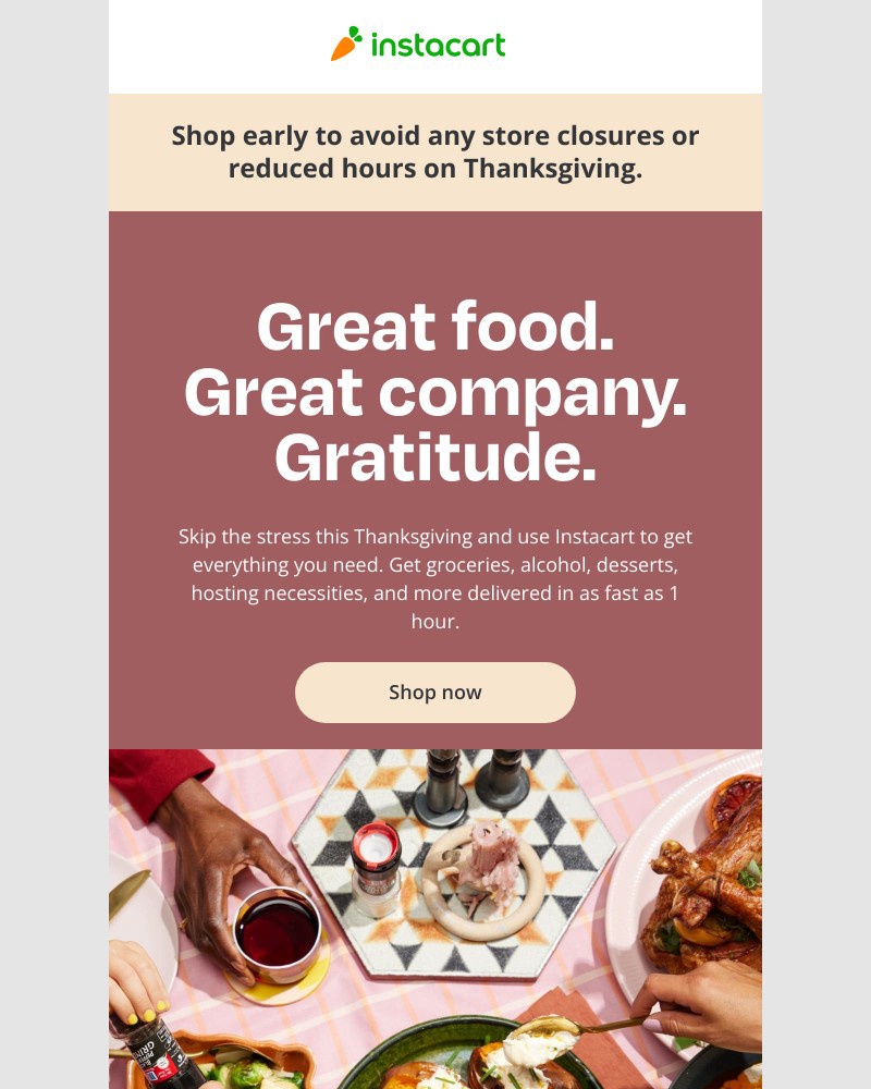 Instacart - Prep smart and early this Thanksgiving 🦃