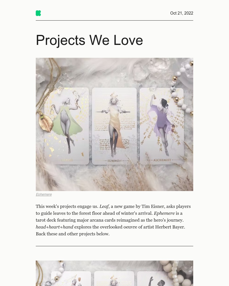Kickstarter - Projects We Love: Engage