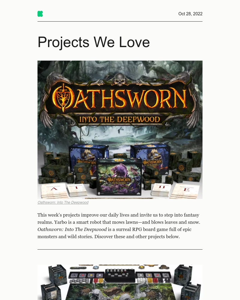 Kickstarter - Projects We Love: IRL and Fantasy