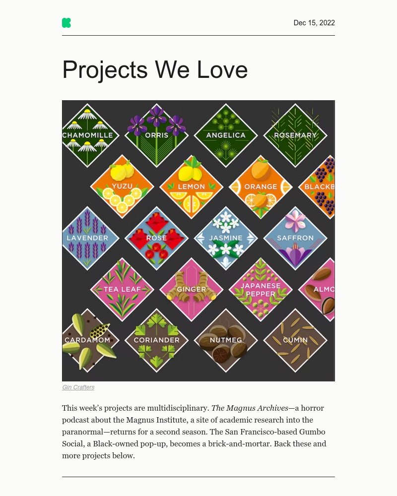 Kickstarter - Projects We Love: Multidisciplinary projects