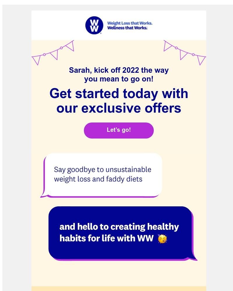 WW (Weight Watchers) - Pssst, we've got an exclusive offer for you...