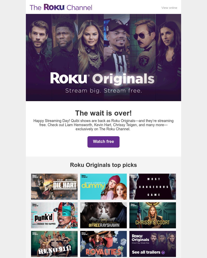 Quibi - Quibi favorites are now streaming free as Roku® Originals