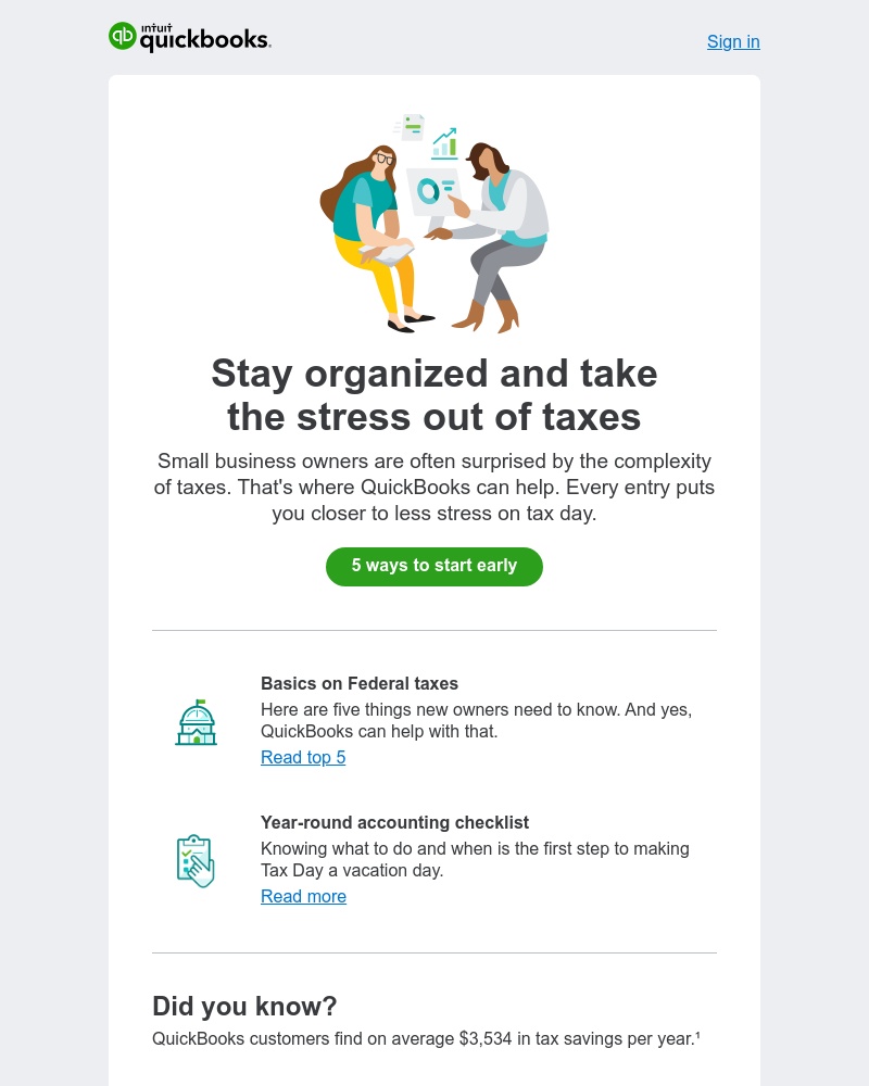QuickBooks - QuickBooks takes the stress out of tax season