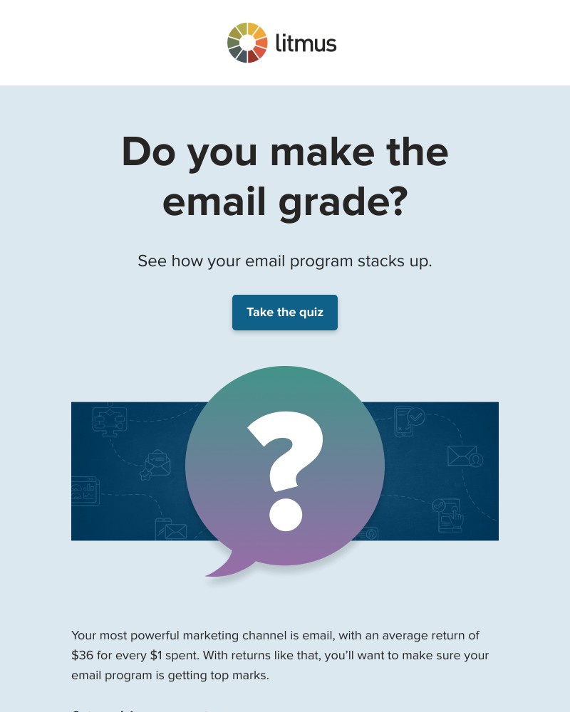 Litmus - Quiz: Does your email program get top marks?