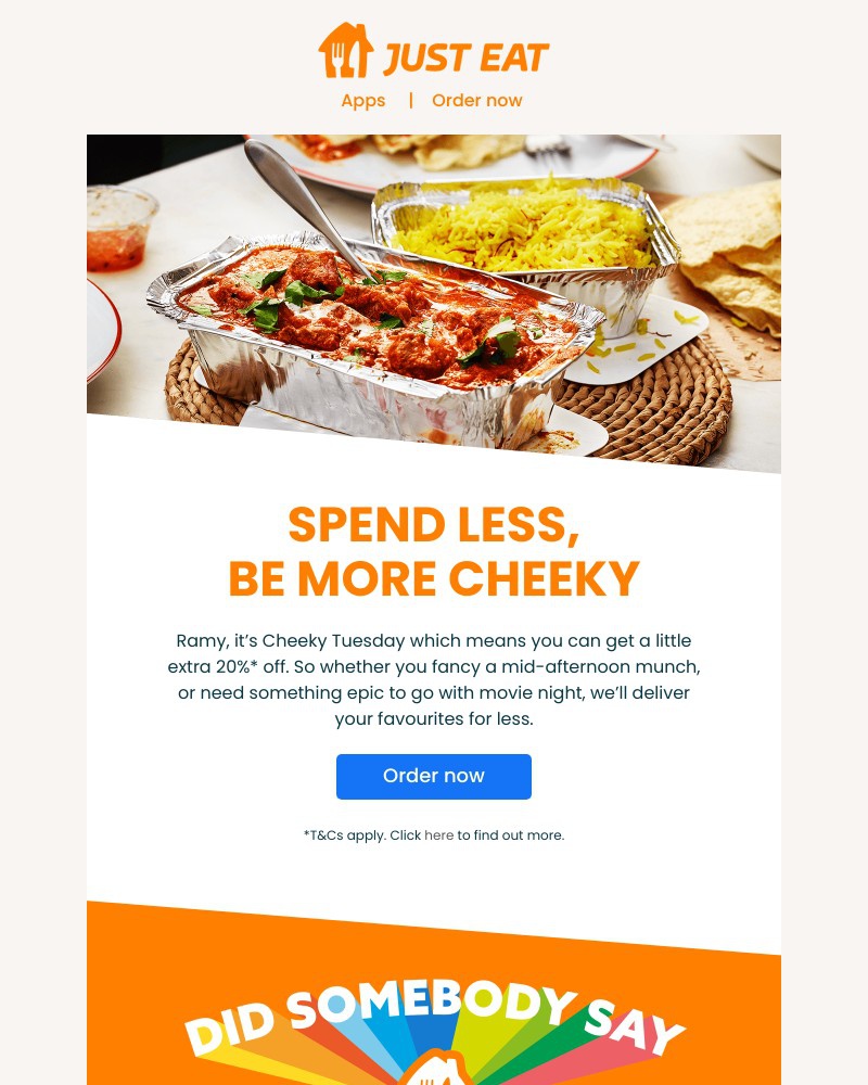 Just Eat - Ramy, enjoy great food for less ๐