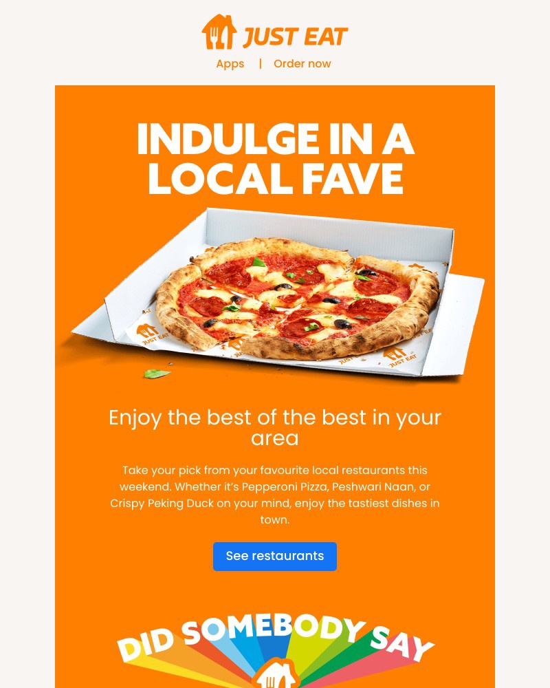 Just Eat - Ramy, keep it local this weekend ๐ ๐