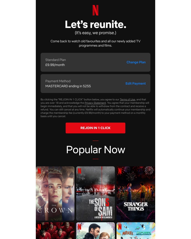 Netflix - Ramy, try Netflix again today.