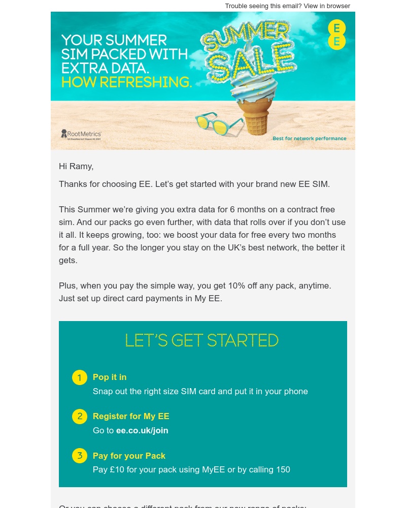 EE - Ramy, your EE SIM is ready to go