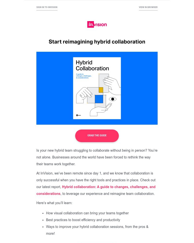 InVision - Read now: Guide to Hybrid Collaboration