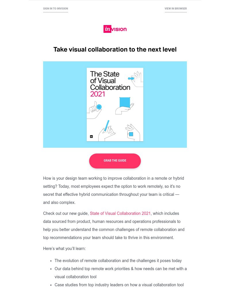 InVision - Read Now: State of Visual Collaboration 2021