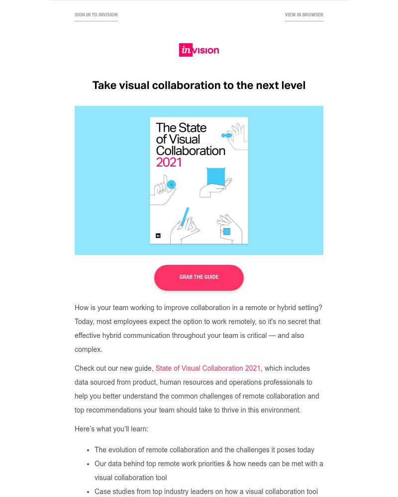 InVision - Read Now: State of Visual Collaboration 2021