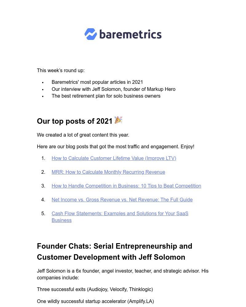 Baremetrics - Real Data Weekly #16: How to become a 401(k) millionaire